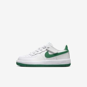 Nike Air Force 1 boys White and Green Low-Top Sneakers